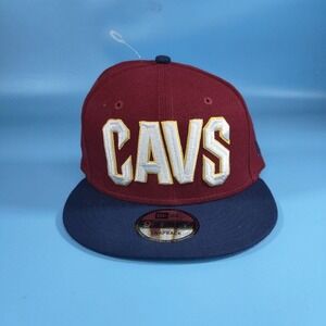 New Era Hat Men Snap Back Maroon 9FIFTY Cleveland Cavaliers NBA CAVS‎ Sports